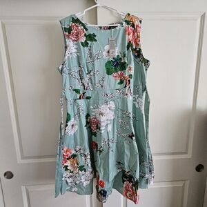 Womens Floral Dress - 3XL